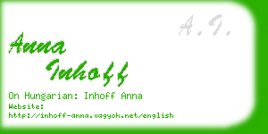 anna inhoff business card